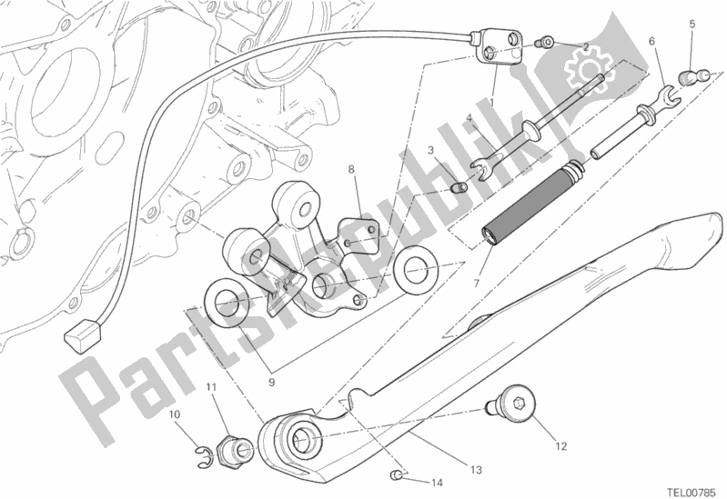 Tutte le parti per il In Piedi del Ducati Superbike 1199 Panigale ABS USA 2013